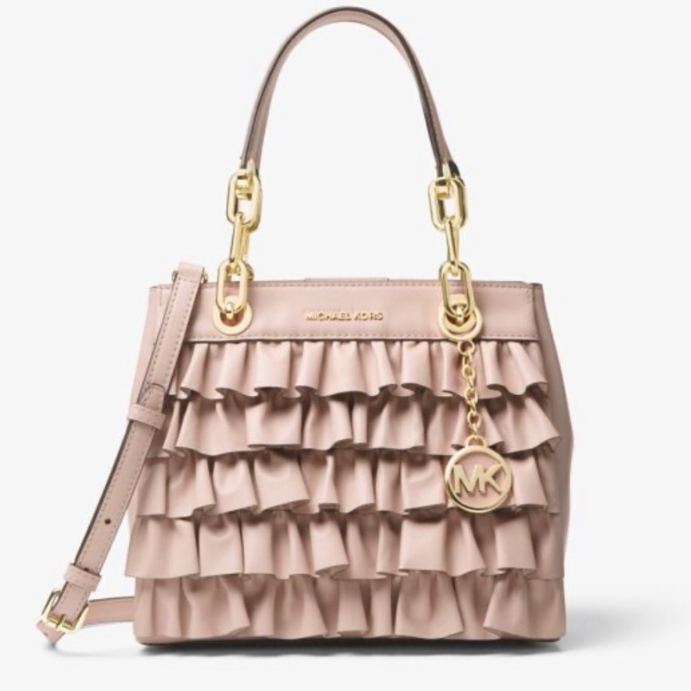 Michael Kors light pink Cynthia tote crossbody bag